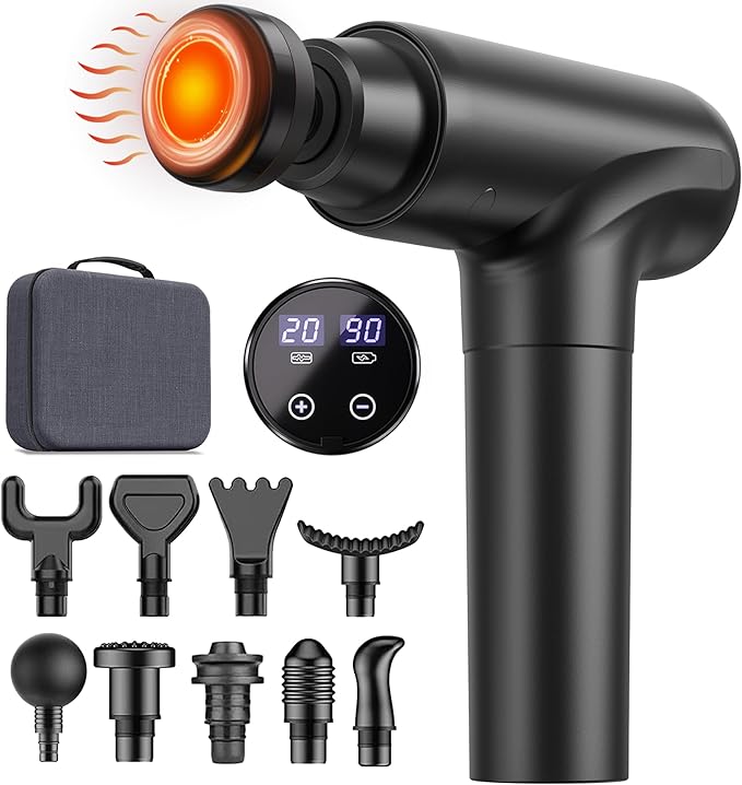 Elefor Massage Gun Deep Tissue (10 Heads, 20 Speeds)